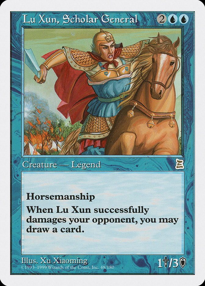 Lu Xun, Scholar General [Portal Three Kingdoms] Magic: The Gathering