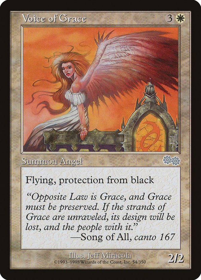 Voice of Grace [Urza's Saga] Magic: The Gathering