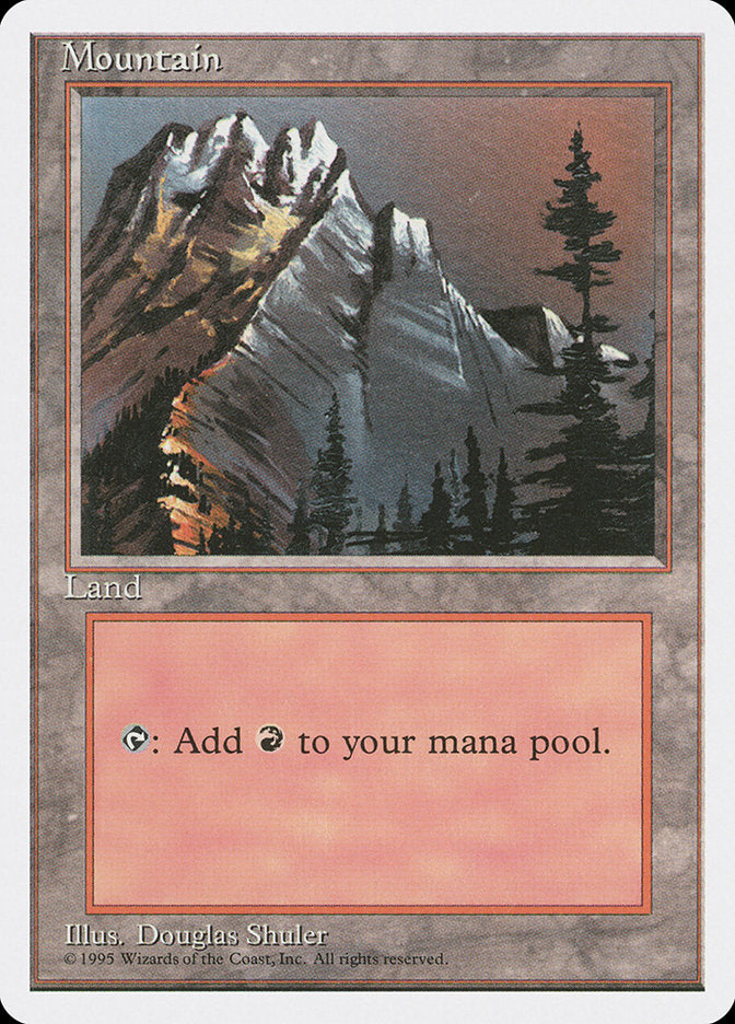 Mountain (Snow Top / Highest Point on Left) [Fourth Edition] Magic: The Gathering