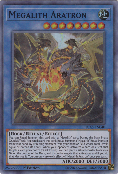 Megalith Aratron [IGAS-EN040] Super Rare Yu-Gi-Oh!