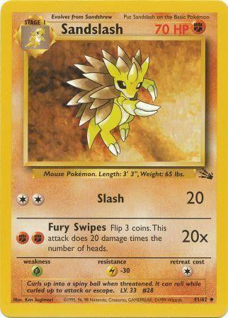 Sandslash (41/62) [Fossil Unlimited] Pokémon