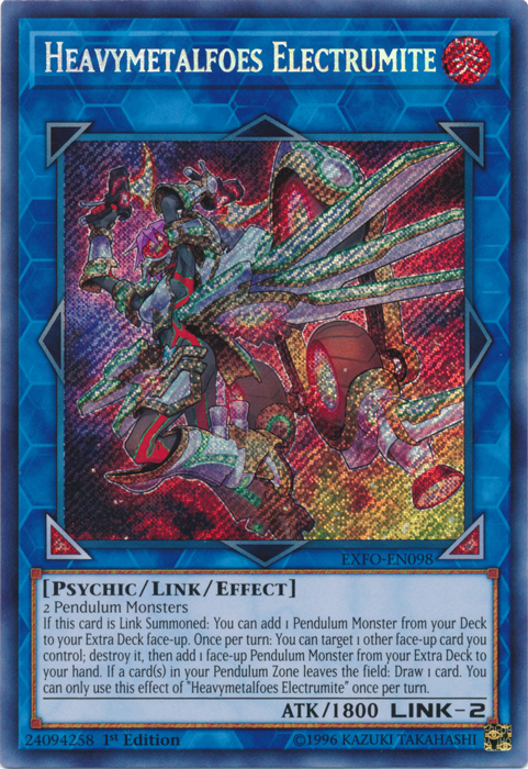 Heavymetalfoes Electrumite [EXFO-EN098] Secret Rare Yu-Gi-Oh!