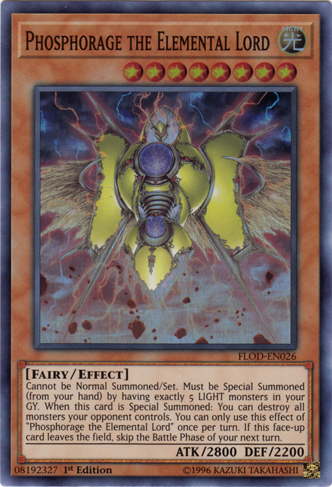 Phosphorage the Elemental Lord [FLOD-EN026] Super Rare Yu-Gi-Oh!