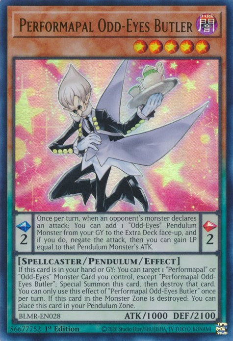 Performapal Odd-Eyes Butler [BLMR-EN028] Ultra Rare Yu-Gi-Oh!