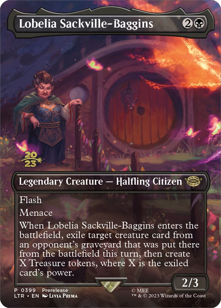 Lobelia Sackville-Baggins (399) [The Lord of the Rings: Tales of Middle-Earth Prerelease Promos] Magic: The Gathering