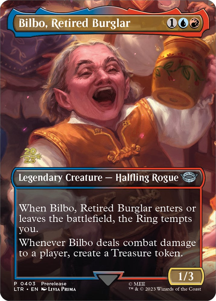 Bilbo, Retired Burglar [The Lord of the Rings: Tales of Middle-Earth Prerelease Promos] Magic: The Gathering