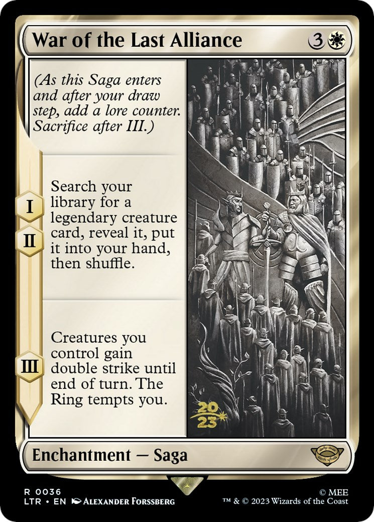 War of the Last Alliance [The Lord of the Rings: Tales of Middle-Earth Prerelease Promos] Magic: The Gathering