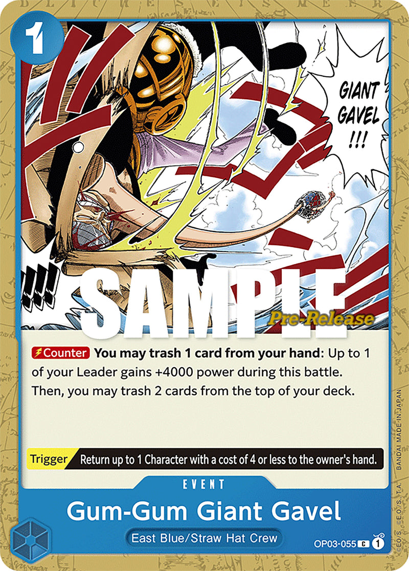 Gum-Gum Giant Gavel [Pillars of Strength Pre-Release Cards] Bandai