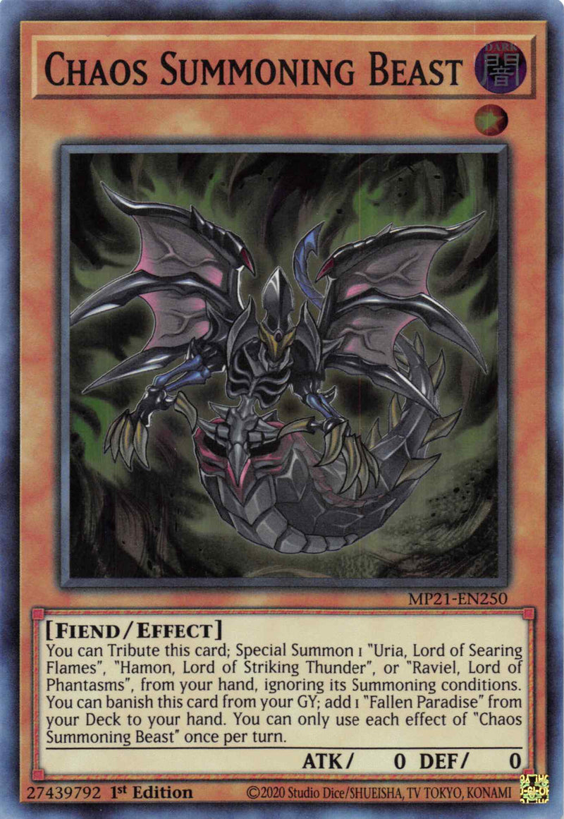 Chaos Summoning Beast [MP21-EN250] Super Rare Yu-Gi-Oh!