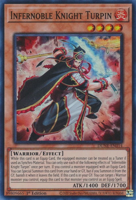 Infernoble Knight Turpin [DUNE-EN014] Super Rare Yu-Gi-Oh!