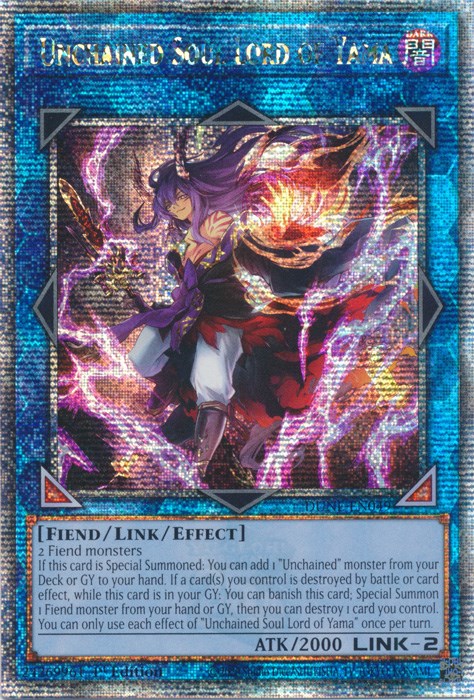 Unchained Soul Lord of Yama [DUNE-EN049] Quarter Century Secret Rare Yu-Gi-Oh!