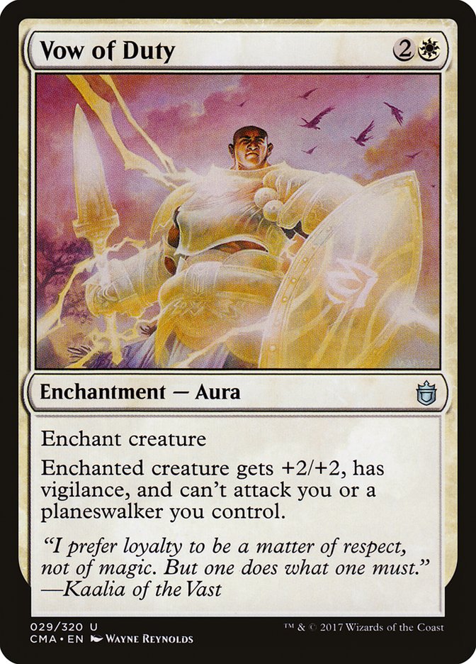 Vow of Duty [Commander Anthology] Magic: The Gathering