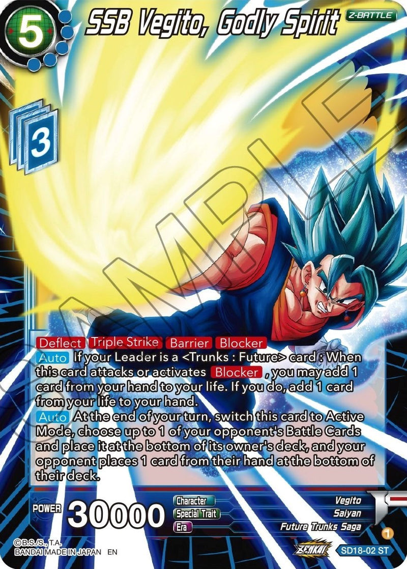 SSB Vegito, Godly Spirit (SD18-02) [Dawn of the Z-Legends] Dragon Ball Super