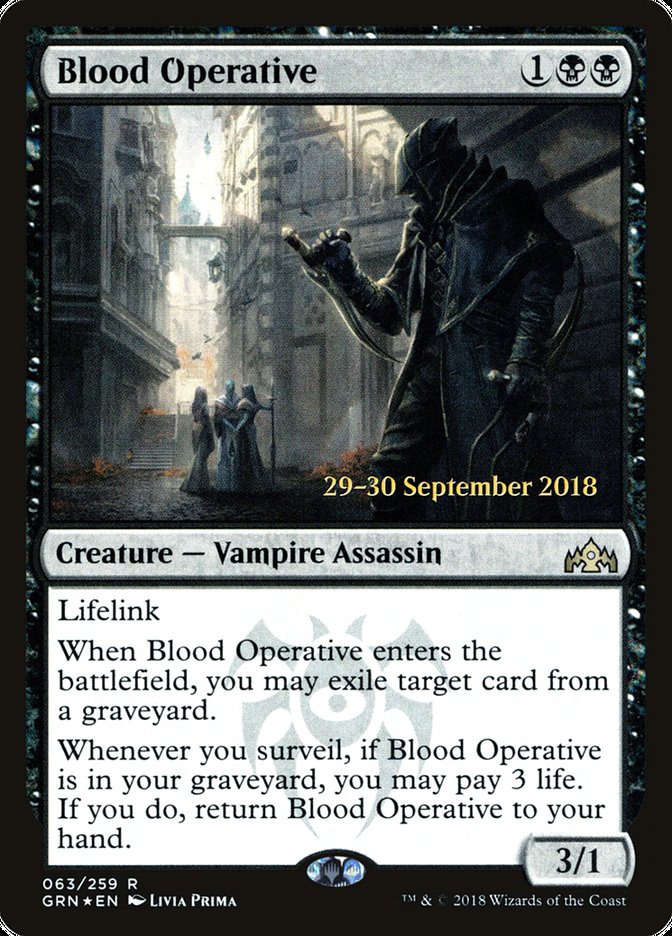 Blood Operative [Guilds of Ravnica Prerelease Promos] Magic: The Gathering