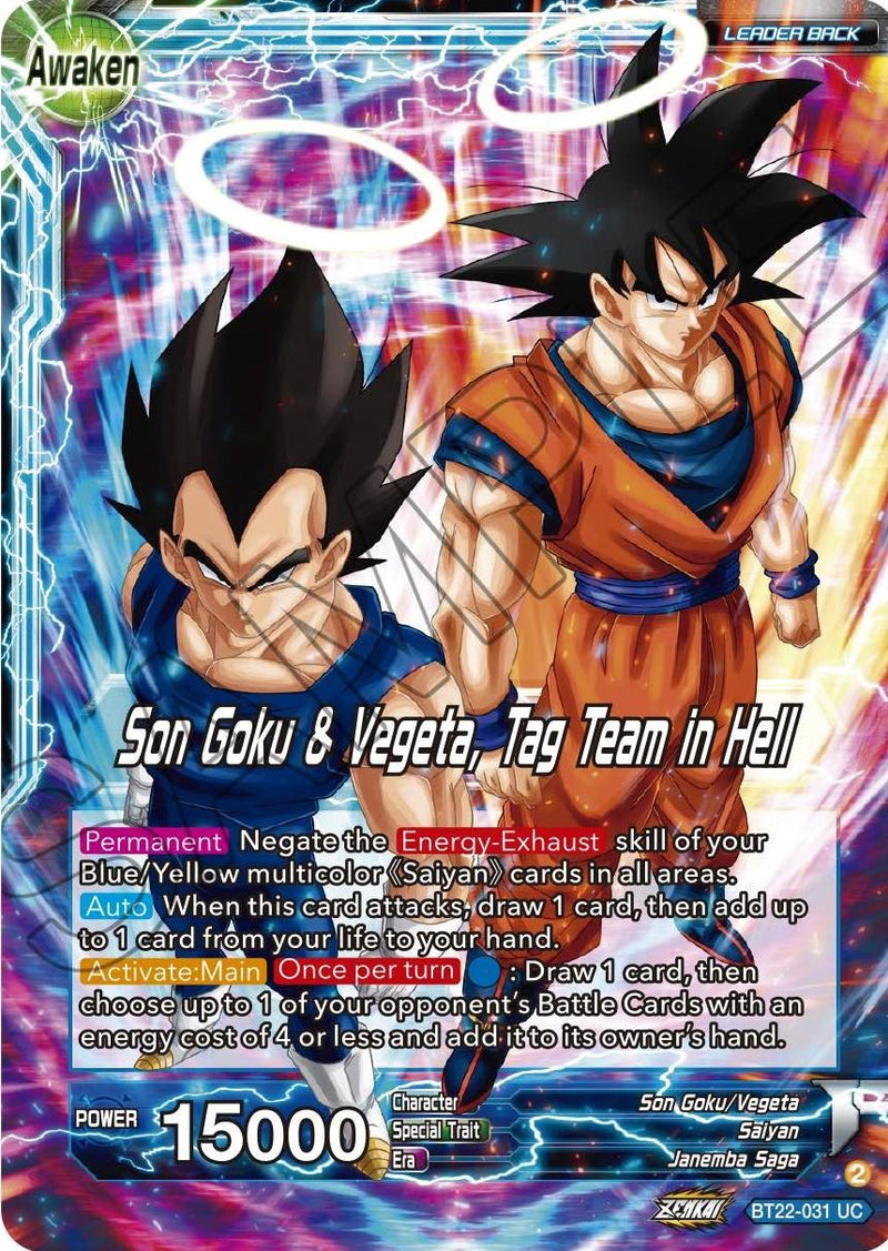 Son Goku // Son Goku & Vegeta, Tag Team in Hell (BT22-031) [Critical Blow] Dragon Ball Super