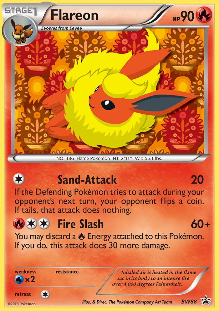 Flareon (BW88) [Black & White: Black Star Promos] Pokémon