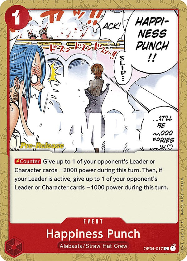 Happiness Punch [Kingdoms of Intrigue Pre-Release Cards] Bandai