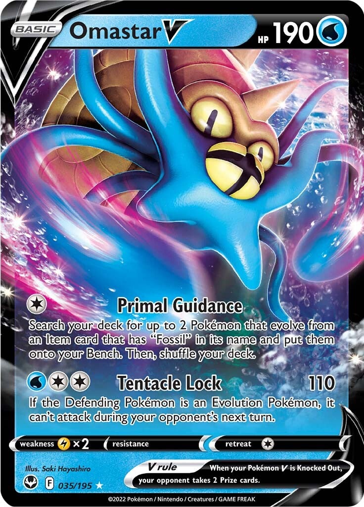 Omastar V (035/195) [Sword & Shield: Silver Tempest] Pokémon