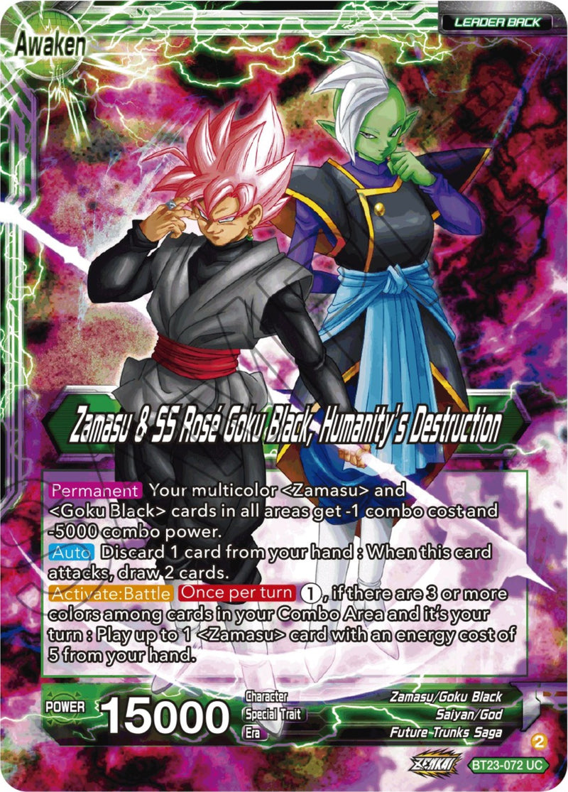 Zamasu & Goku Black // Zamasu & SS Rose Goku Black, Humanity's Destruction (BT23-072) [Perfect Combination] Dragon Ball Super