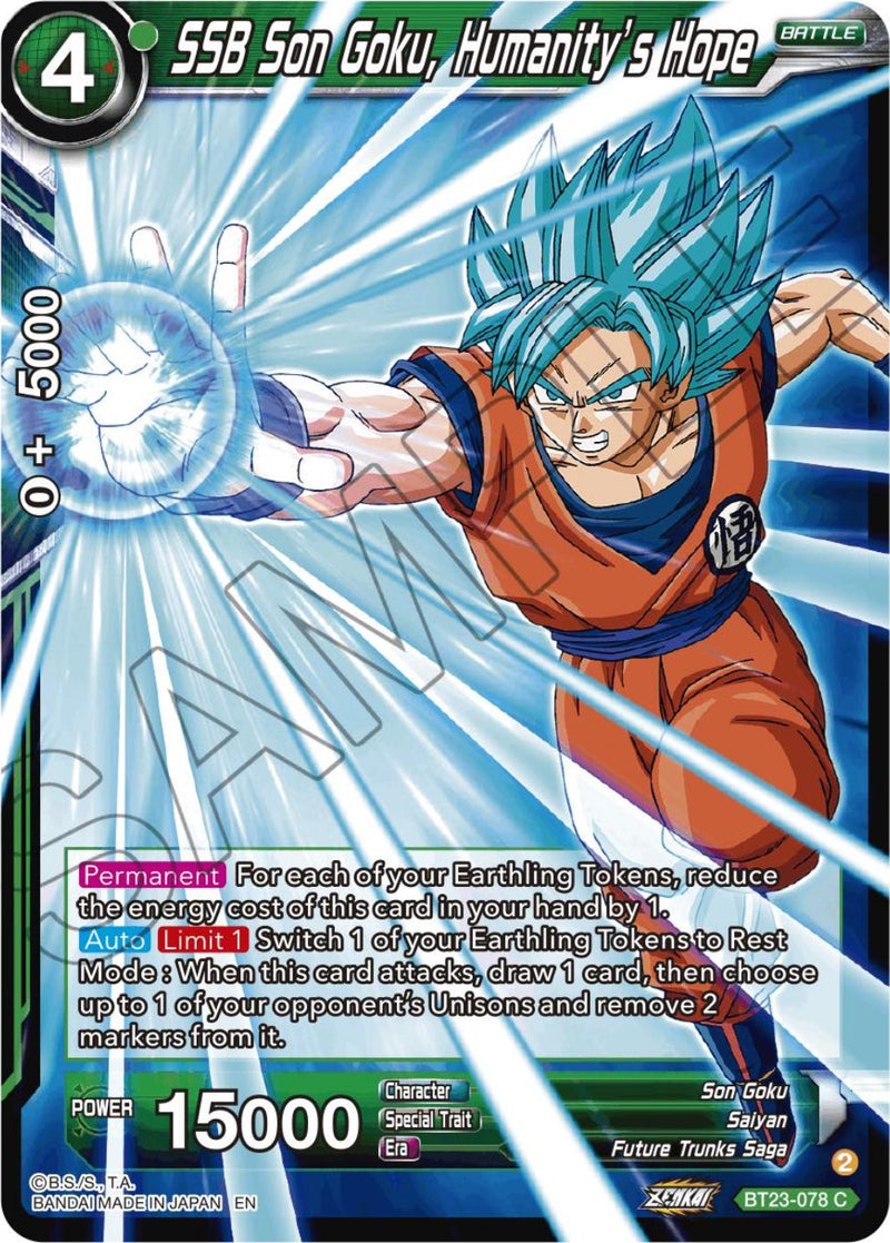 SSB Son Goku, Humanity's Hope (BT23-078) [Perfect Combination] Dragon Ball Super