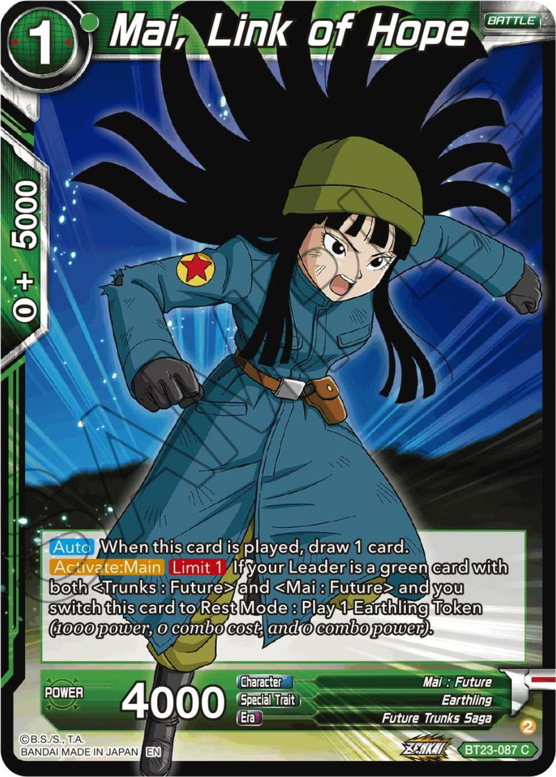 Mai, Link of Hope (BT23-087) [Perfect Combination] Dragon Ball Super