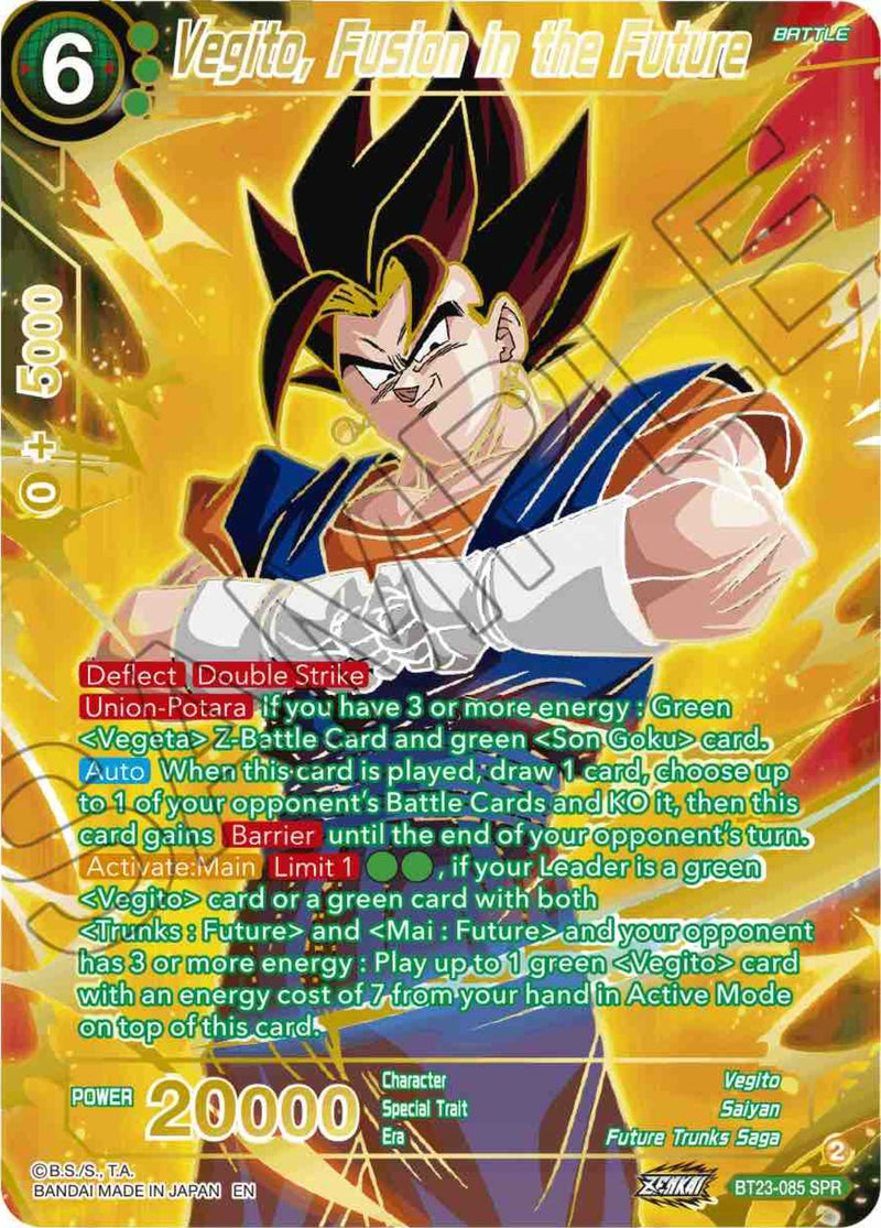 Vegito, Fusion in the Future (SPR) (BT23-085) [Perfect Combination] Dragon Ball Super