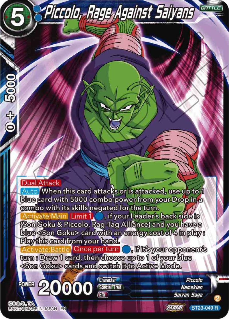 Piccolo, Rage Against Saiyans (BT23-049) [Perfect Combination] Dragon Ball Super