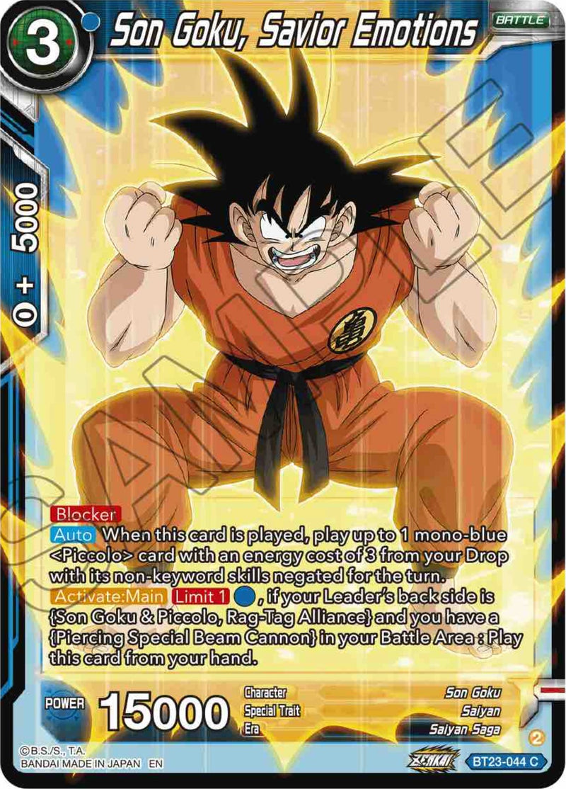 Son Goku, Savior Emotions (BT23-044) [Perfect Combination] Dragon Ball Super