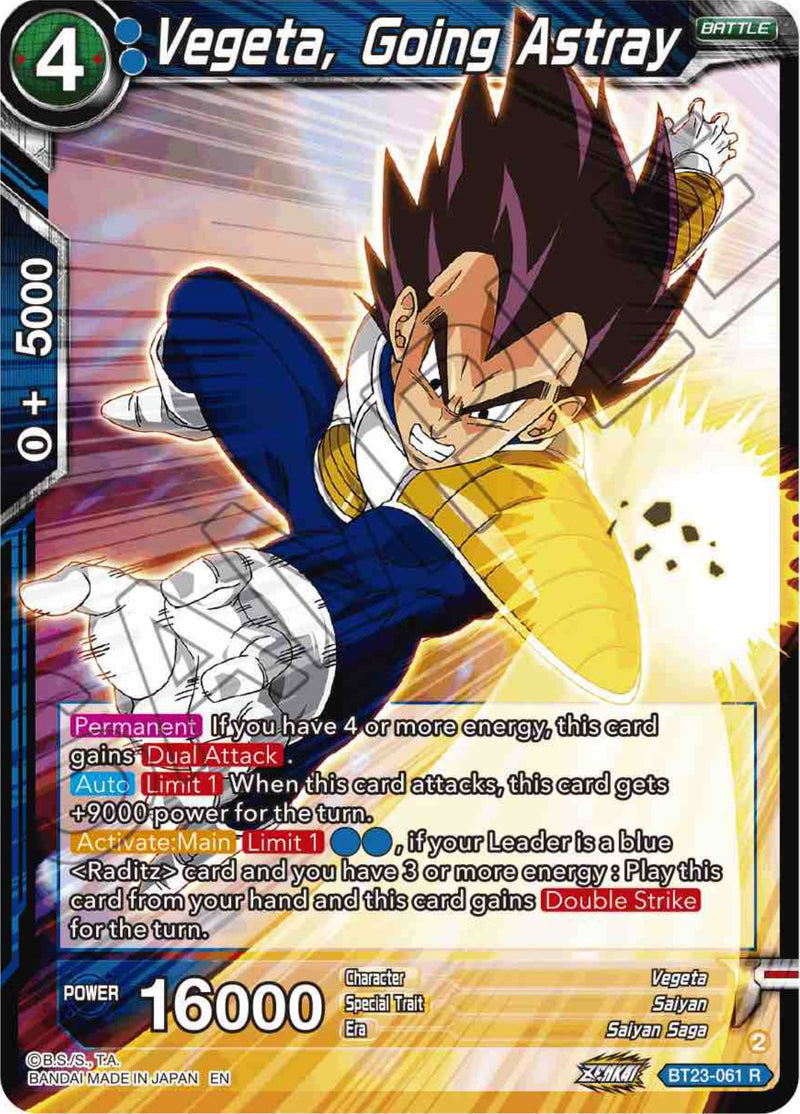 Vegeta, Going Astray (BT23-061) [Perfect Combination] Dragon Ball Super