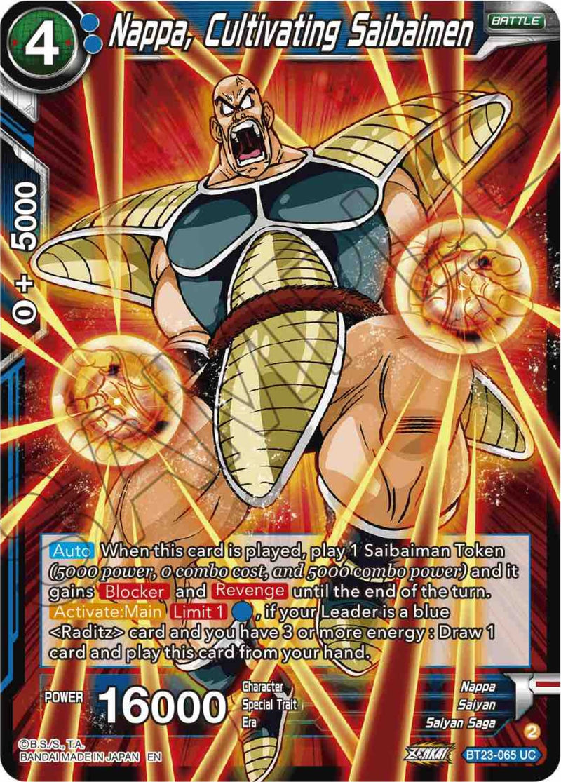 Nappa, Cultivating Saibaimen (BT23-065) [Perfect Combination] Dragon Ball Super