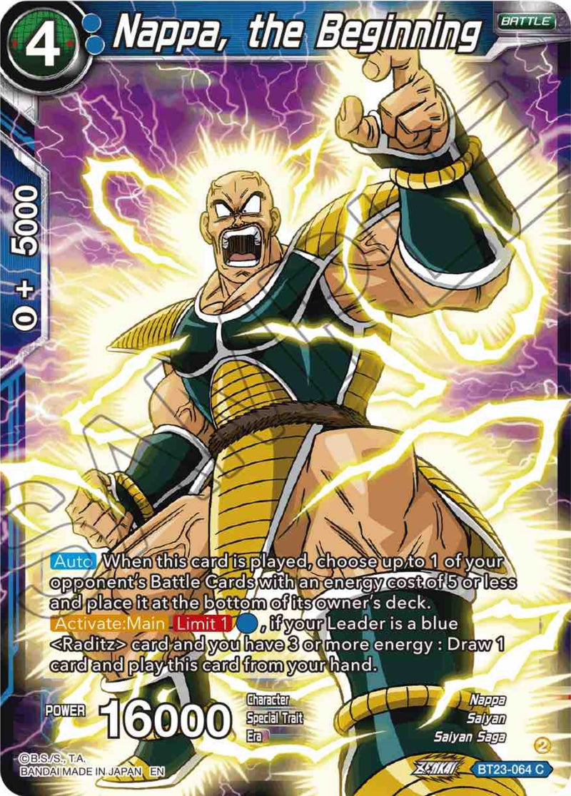 Nappa, the Beginning (BT23-064) [Perfect Combination] Dragon Ball Super