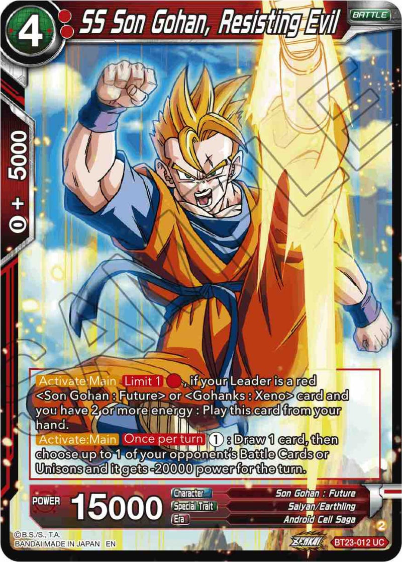 SS Son Gohan, Resisting Evil (BT23-012) [Perfect Combination] Dragon Ball Super