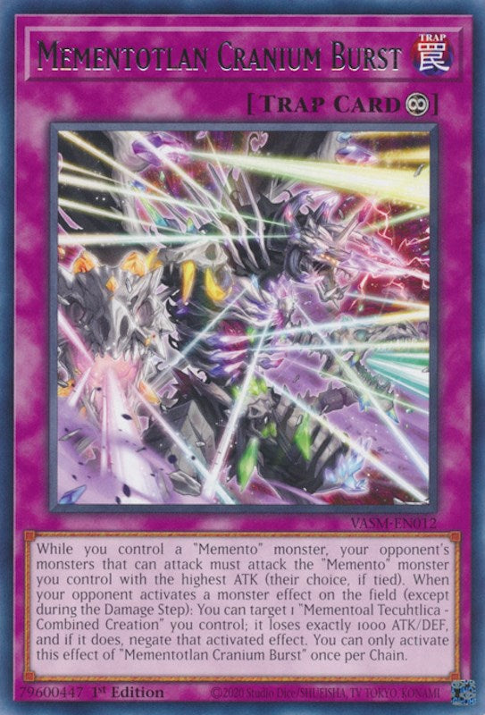 Mementotlan Cranium Burst [VASM-EN012] Rare Yu-Gi-Oh!