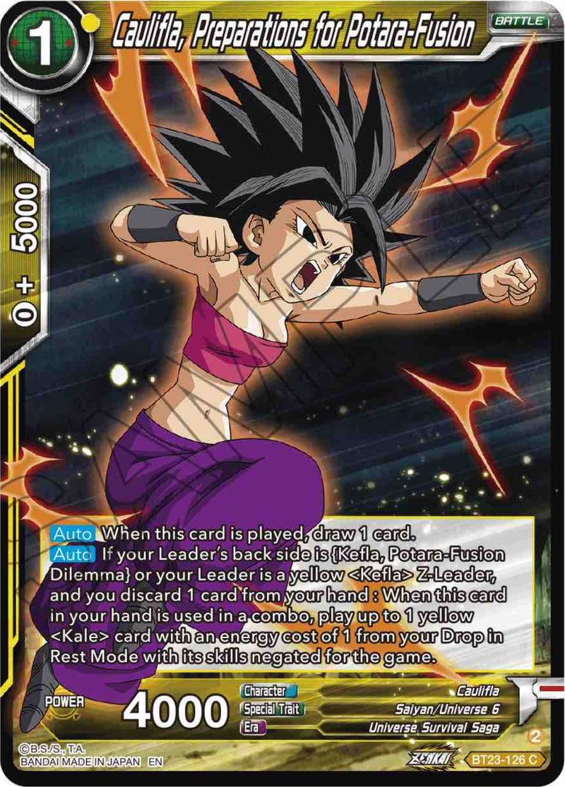 Caulifla, Preparations for Potara-Fusion (BT23-126) [Perfect Combination] Dragon Ball Super