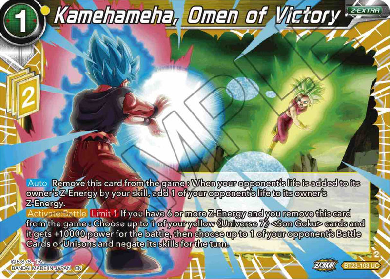 Kamehameha, Omen of Victory (BT23-103) [Perfect Combination] Dragon Ball Super