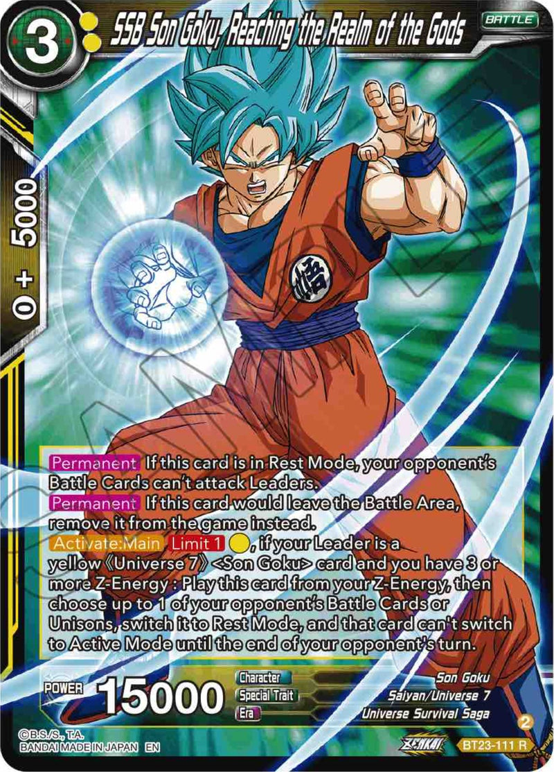 SSB Son Goku, Reaching the Realm of the Gods (BT23-111) [Perfect Combination] Dragon Ball Super