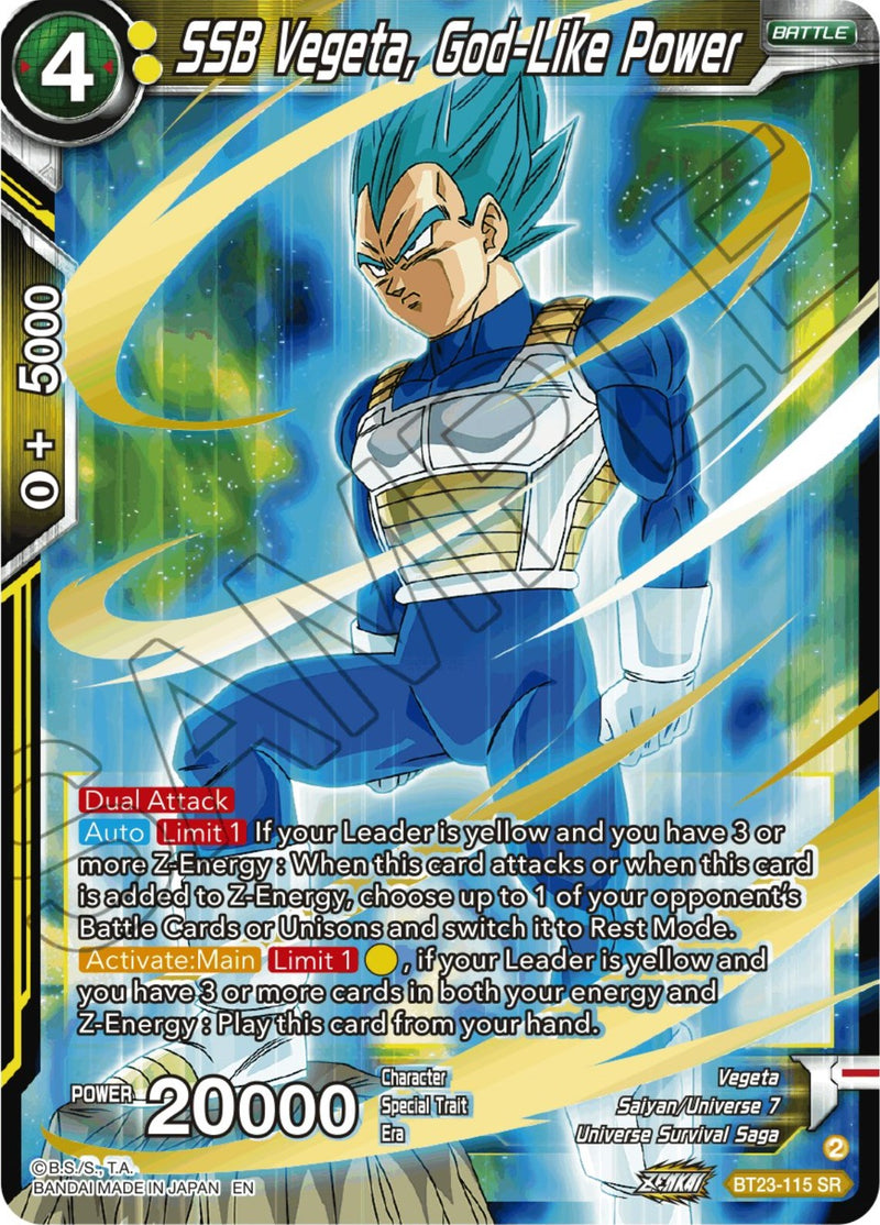 SSB Vegeta, God-Like Power (BT23-115) [Perfect Combination] Dragon Ball Super