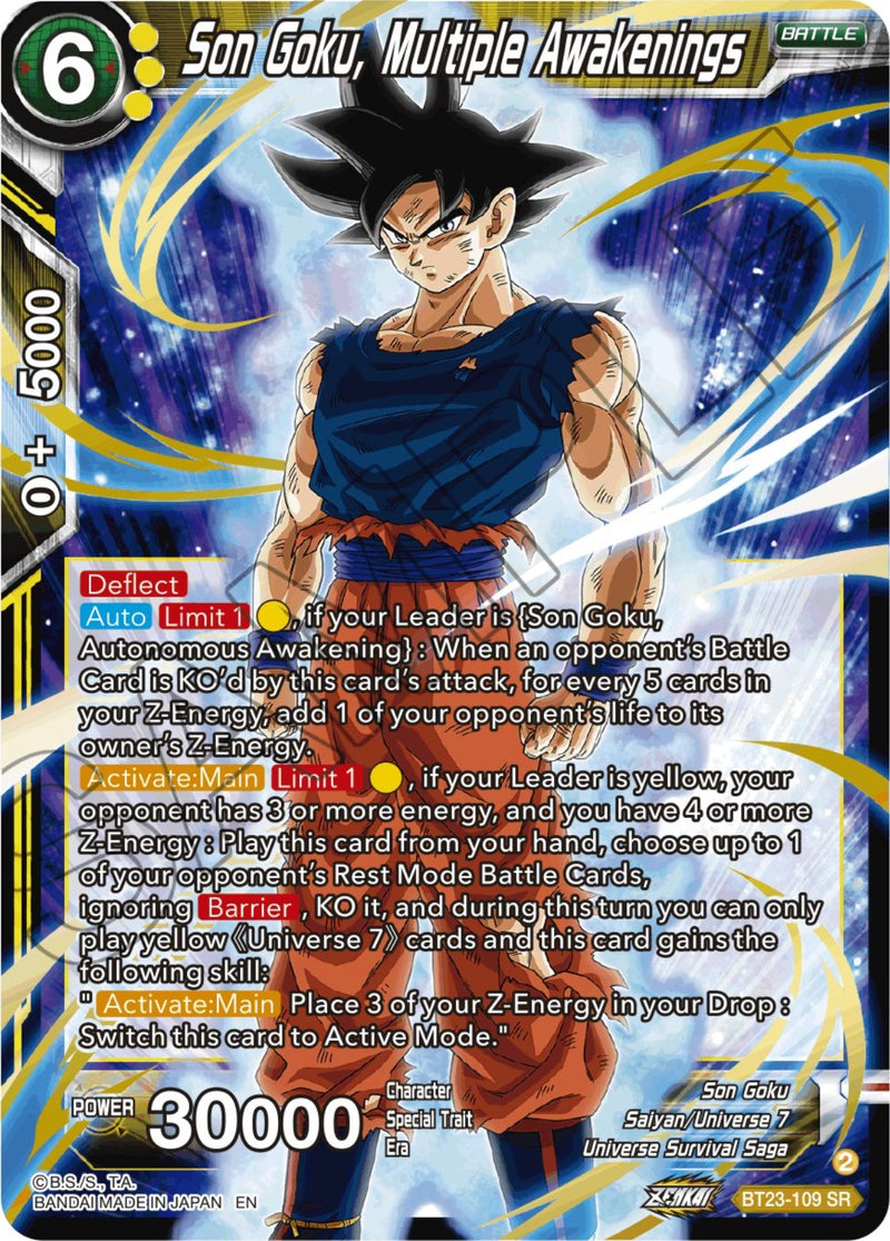 Son Goku, Multiple Awakenings (BT23-109) [Perfect Combination] Dragon Ball Super