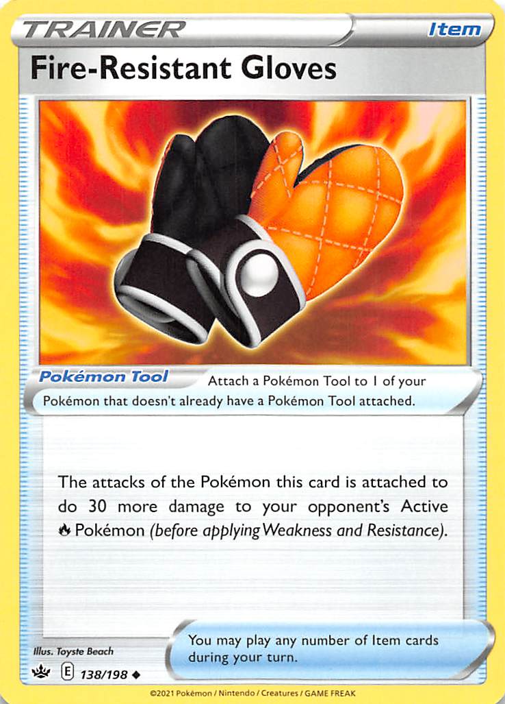 Fire-Resistant Gloves (138/198) [Sword & Shield: Chilling Reign] Pokémon