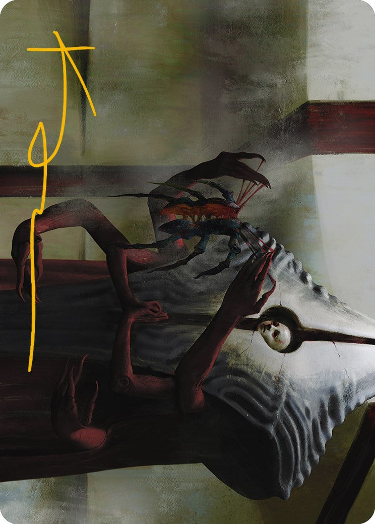 Vivisection Evangelist Art Card (Gold-Stamped Signature) [Phyrexia: All Will Be One Art Series] Magic: The Gathering