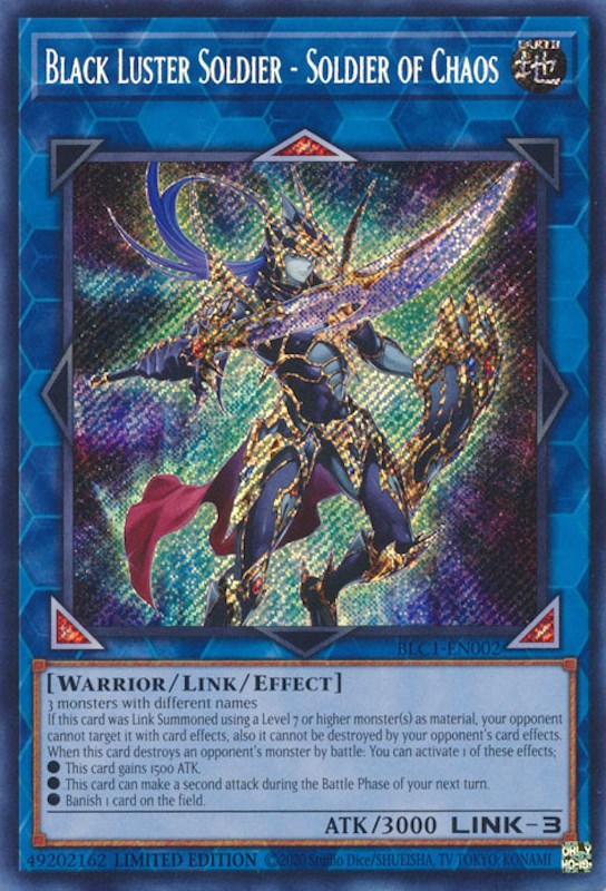 Black Luster Soldier - Soldier of Chaos [BLC1-EN002] Secret Rare Yu-Gi-Oh!