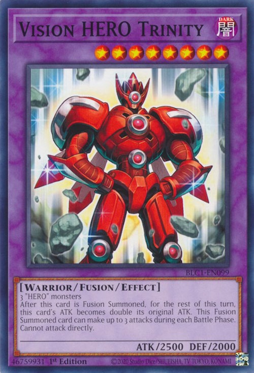 Vision HERO Trinity [BLC1-EN099] Common Yu-Gi-Oh!