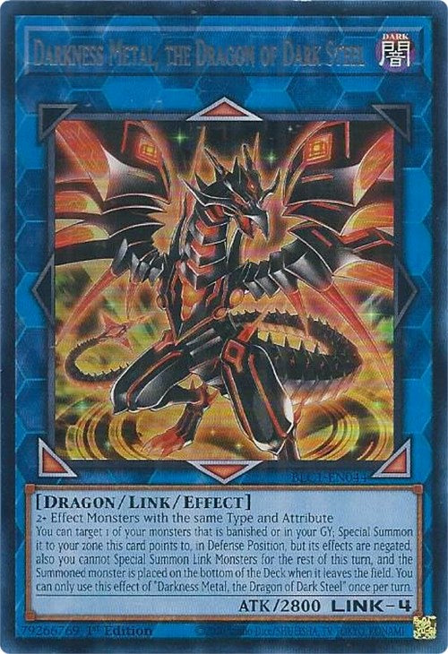 Darkness Metal, the Dragon of Dark Steel (Silver) [BLC1-EN044] Ultra Rare Yu-Gi-Oh!