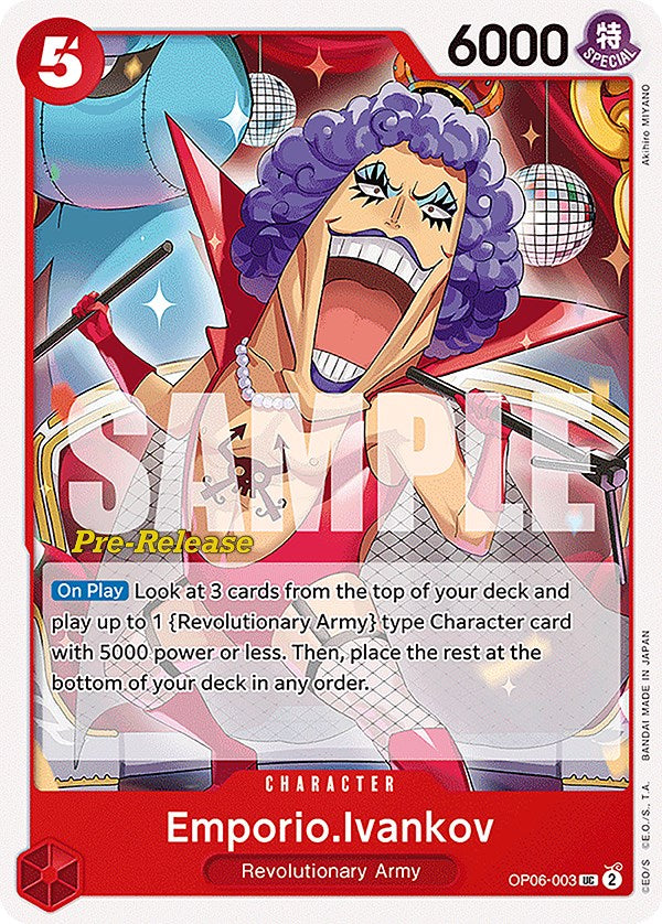 Emporio.Ivankov [Wings of the Captain Pre-Release Cards] Bandai