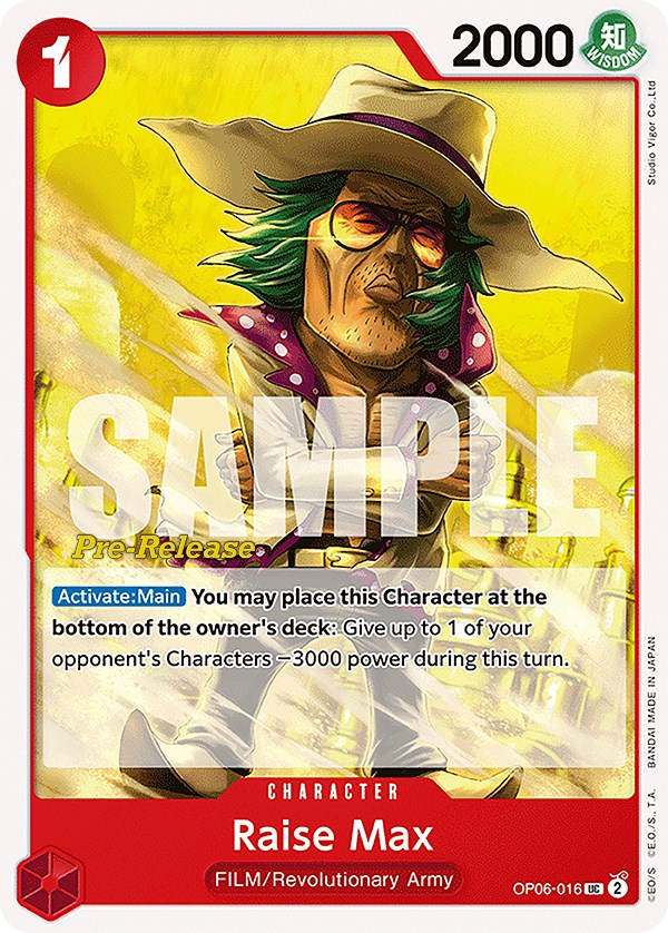 Raise Max [Wings of the Captain Pre-Release Cards] Bandai