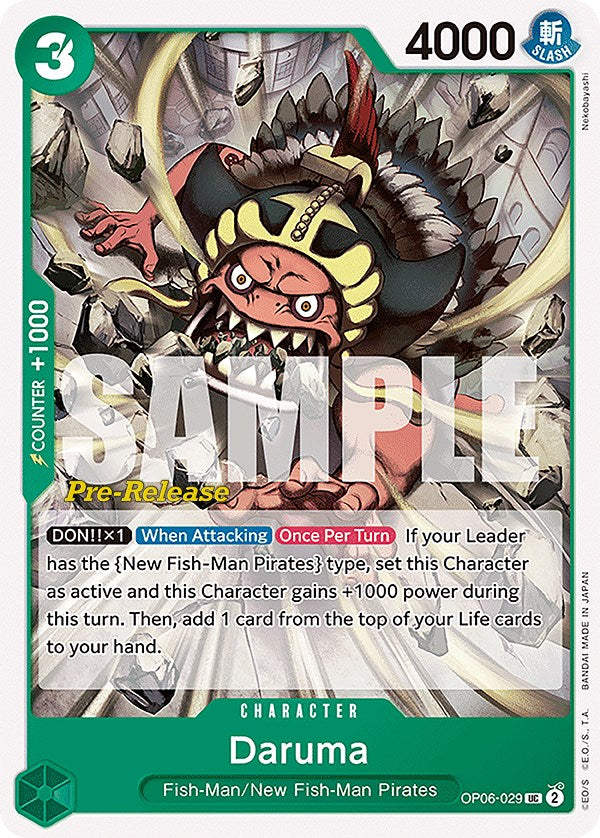 Daruma [Wings of the Captain Pre-Release Cards] Bandai