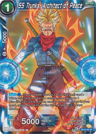 SS Trunks, Architect of Peace (Starter Deck - Spirit of Potara) (SD12-05) [Rise of the Unison Warrior] Dragon Ball Super
