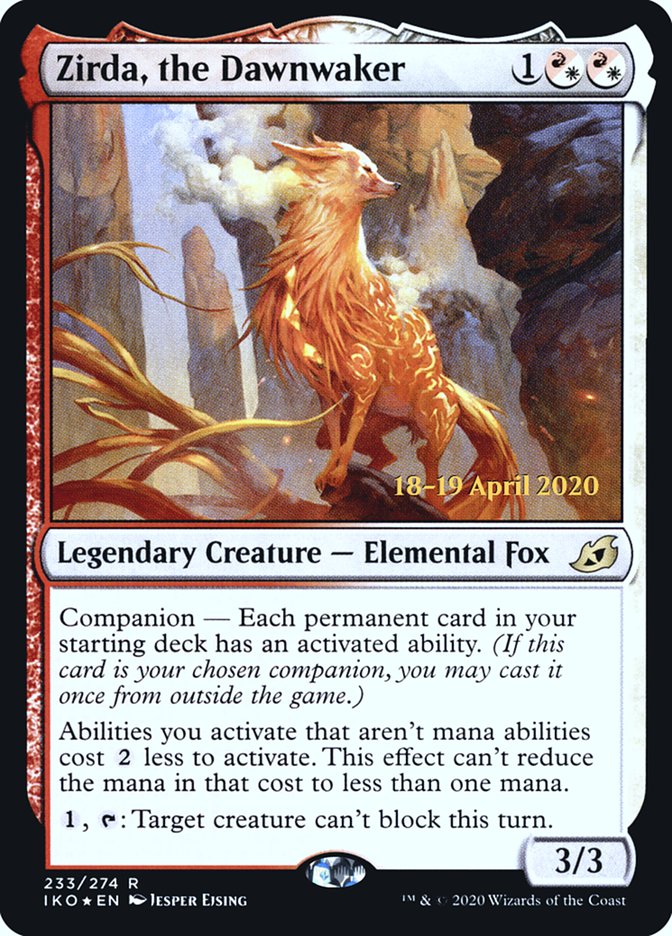 Zirda, the Dawnwaker [Ikoria: Lair of Behemoths Prerelease Promos] Magic: The Gathering