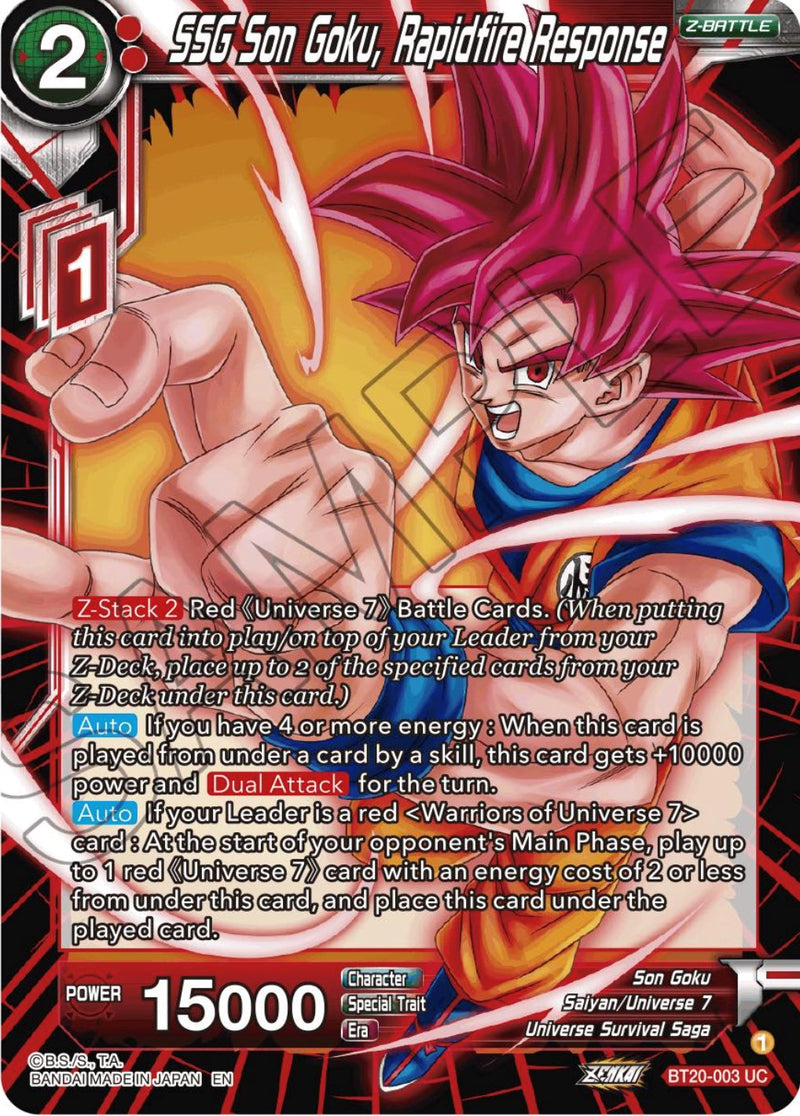 SSG Son Goku, Rapidfire Response (BT20-003) [Power Absorbed] Dragon Ball Super