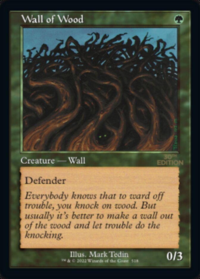 Wall of Wood (Retro) [30th Anniversary Edition] Magic: The Gathering